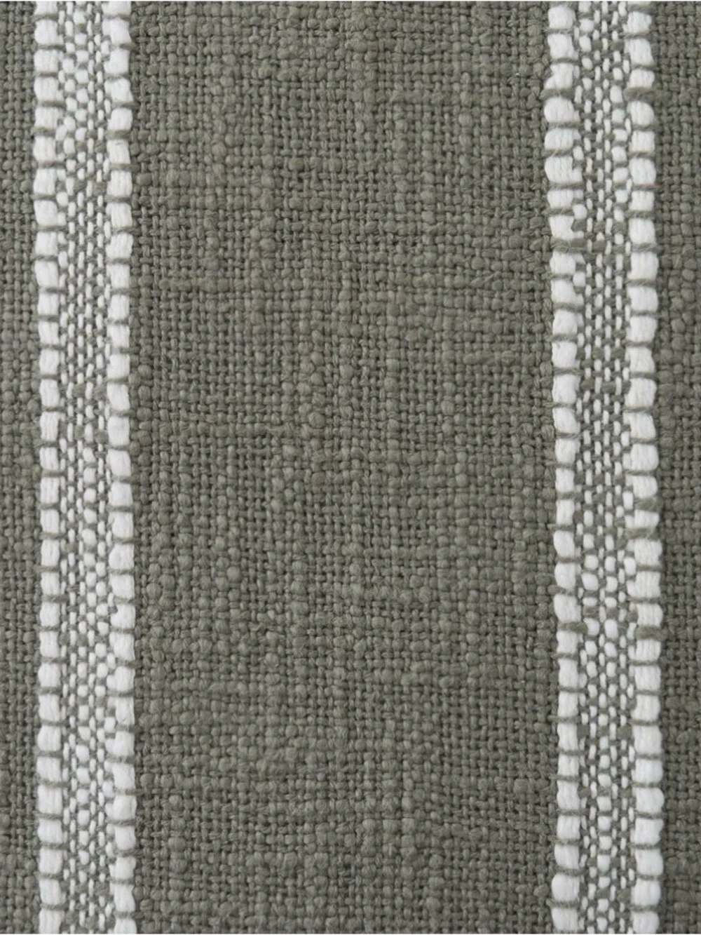 3 Neutral Striped Decorative Throw Pillows- Sage Green